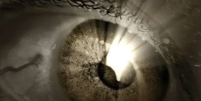 Giant eye emitting light
